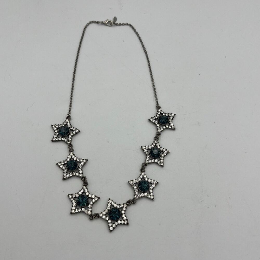 Yochi Women's Sapphire & Diamond Costume Jewelry Rhinestone Star Necklace